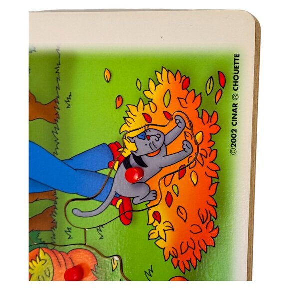 Irwin Caillou Puzzles Lot 4 Fall Winter Kitchen Park Wood Knobs Vintage 2002 - Picture 13 of 14